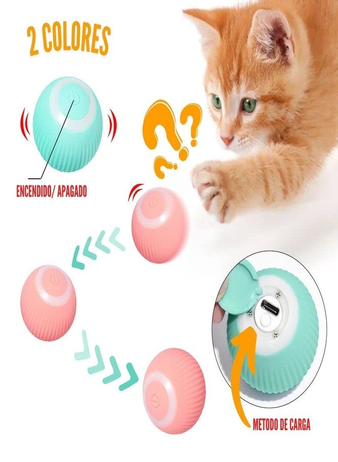 Petgravity Rechargeable LED Cat Toy Ball - 360° Rotating Interactive Play - Smart Charging & LED Lights for Endless Feline Fun - Ideal for Indoor Cats and Kittens! - Image 3